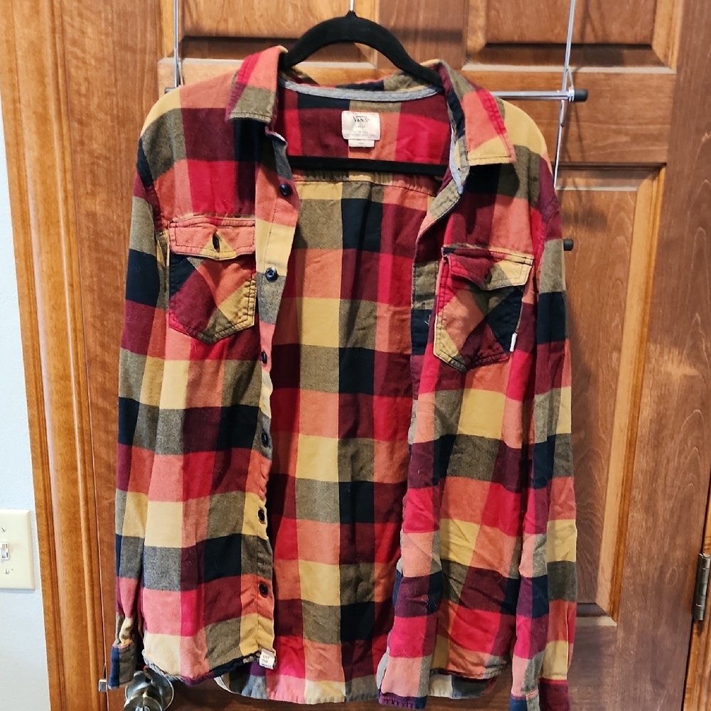 Vans Red and Black Plaid Shirt